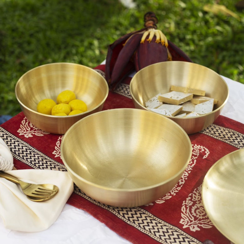 Kansa Serving Bowls (Set of 3)